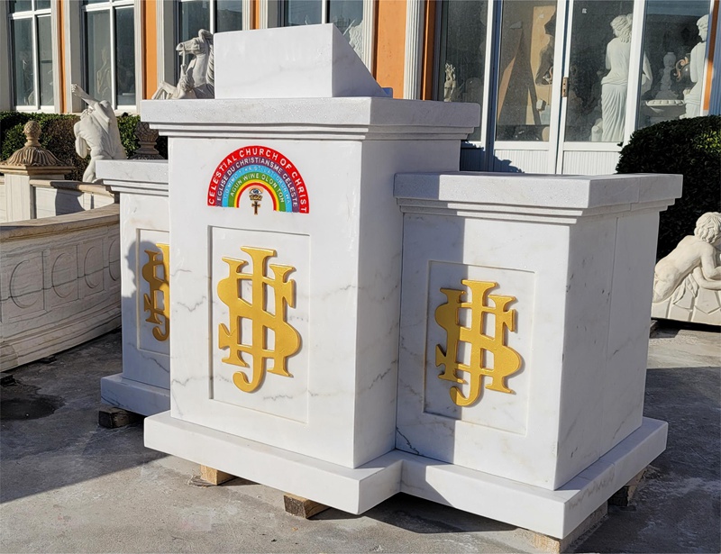 hand carved marble pulpit (4)
