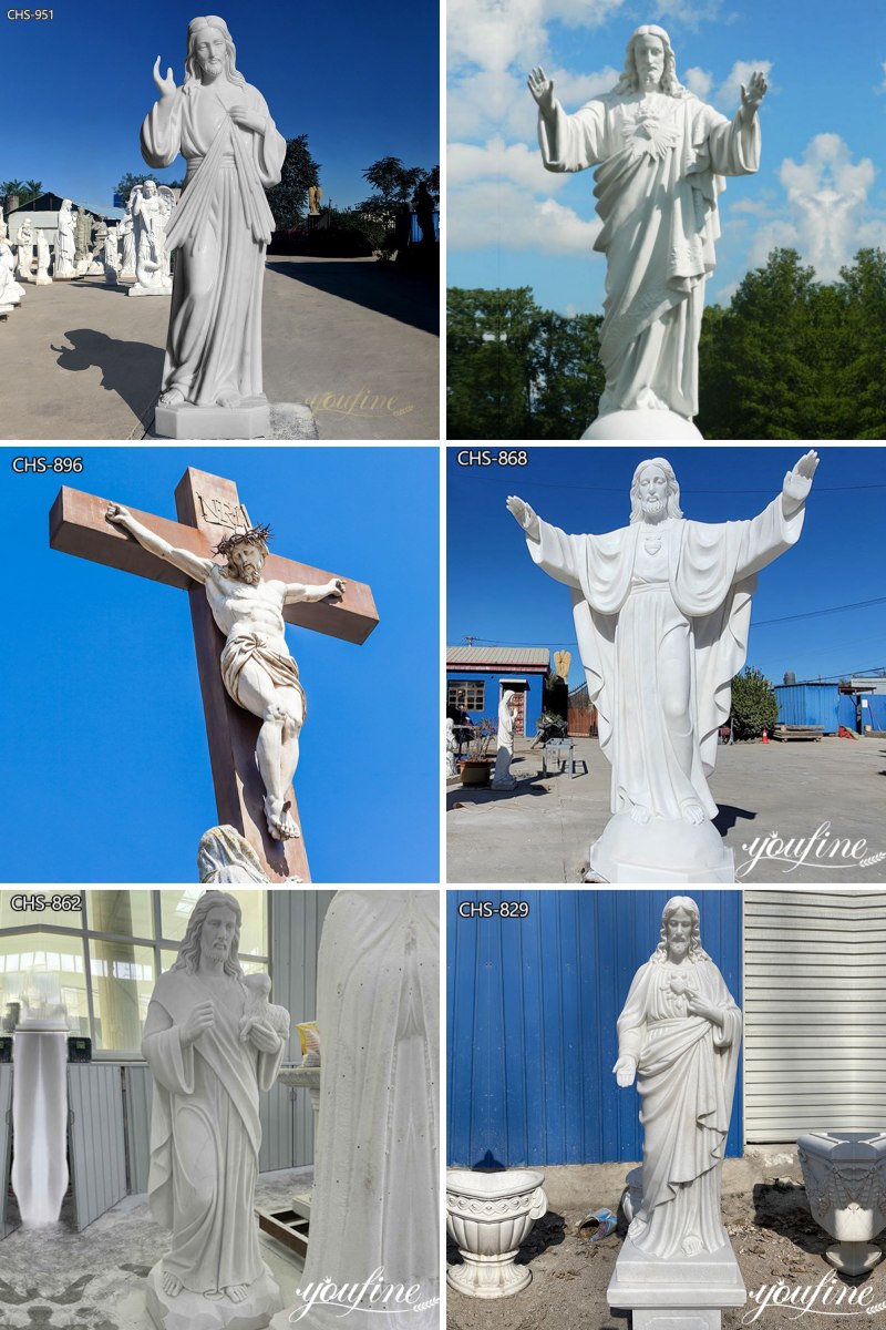 hand carved marble Jesus statue (2)