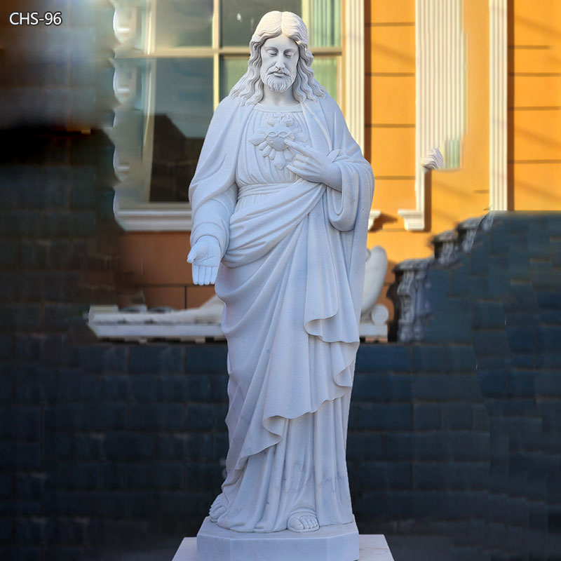 Life Size White Marble Jesus Statue for Sale