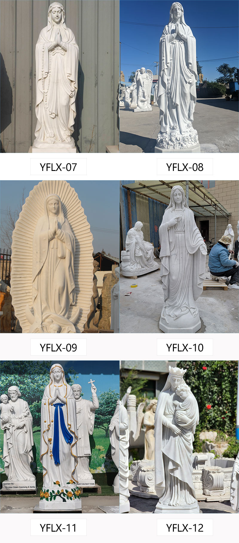 marble Mary statue designs