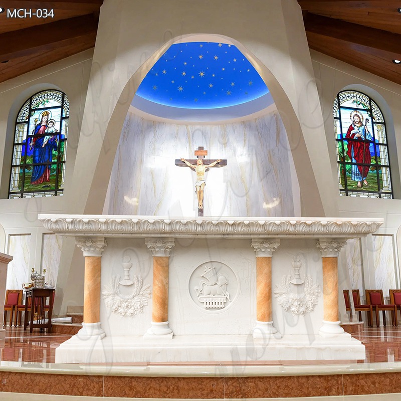 Hand Carved Marble Church Altar for Sale