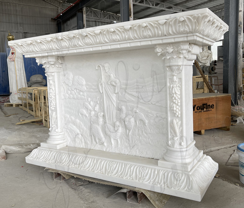 marble Jesus relief..